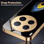 Vivo X300 Pro 5G Multi-Feather Peacock Gold Electroplated Glass Phone Back Case