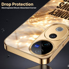 Vivo V40 Pro 5G Money Flows To Me Gold Electroplated Glass Phone Back Case