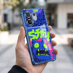 Vivo V60 5G Neon Monster Dual-Tone Transparent Blue Airbags Case