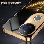 Vivo V50 5G Luxury Wealth Trader Gold Electroplated Glass Case