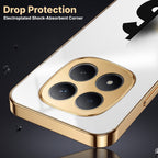 Redmi Note 15 Pro Plus 5G Luxury XAU/USD Gold Electroplated Glass Phone Back Case
