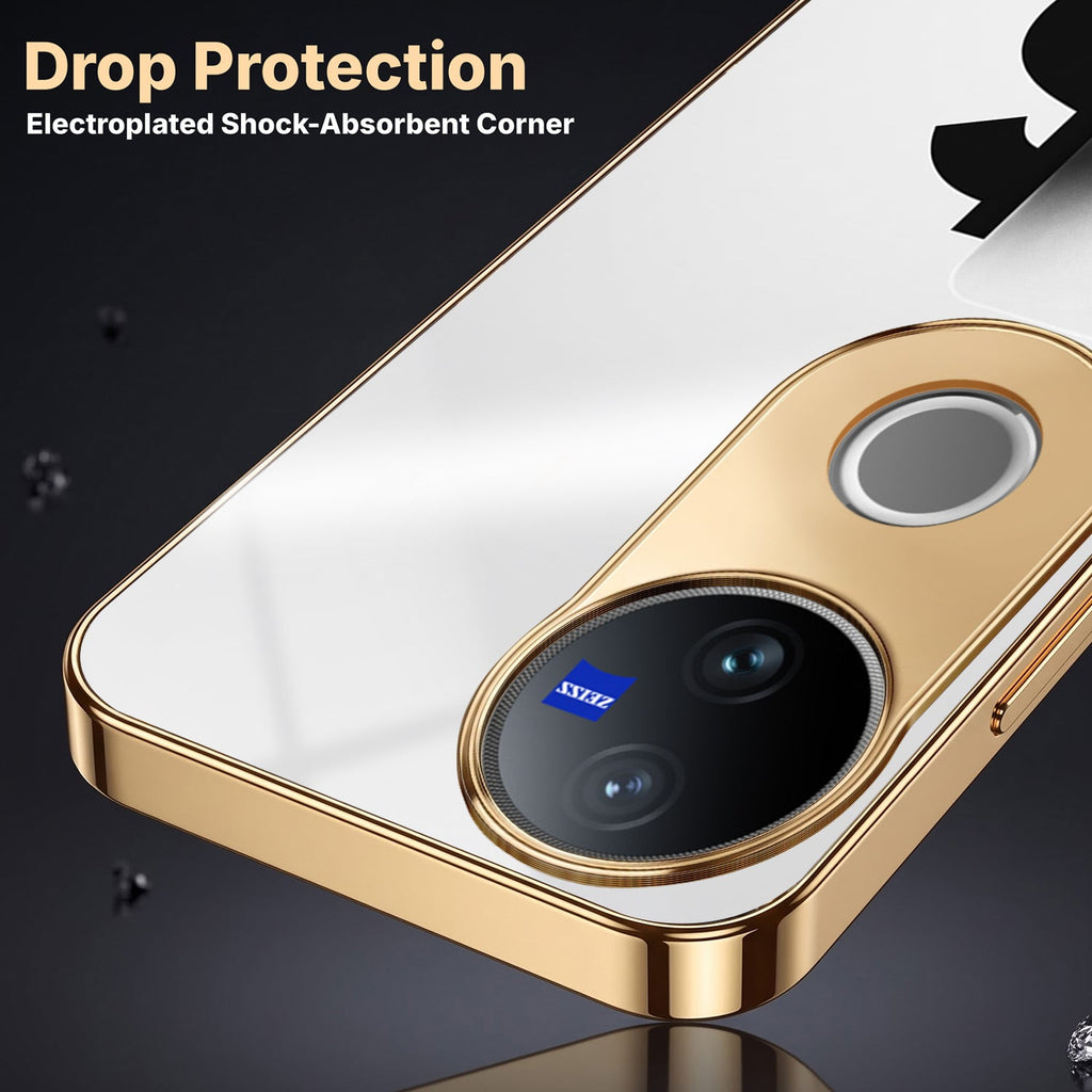 Vivo V50 5G Luxury XAU/USD Gold Electroplated Glass Case