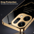 Oppo Reno 14 5G Focus Electroplated Gold Glass Case