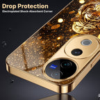 Oppo Reno 15 Mini 5G Luxury Tiger Gold Electroplated Glass Case