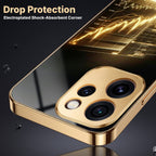 Oppo Reno 15 Mini 5G Luxury Wealth Trader Gold Electroplated Glass Case