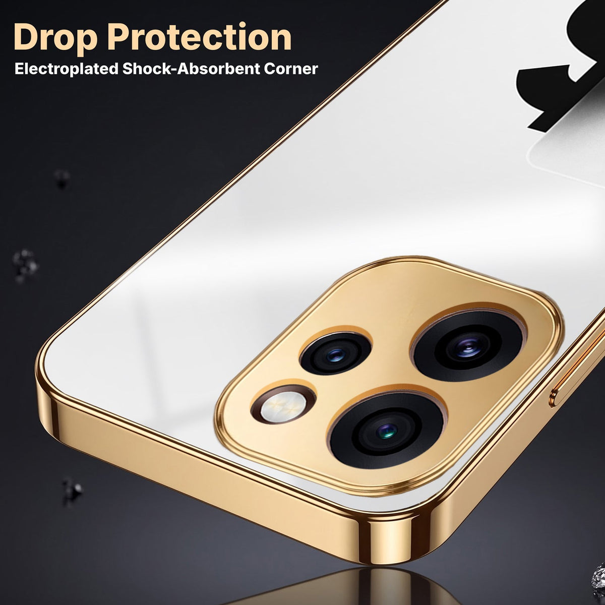 Oppo Reno 15 Mini 5G Luxury XAU/USD Gold Electroplated Glass Case