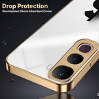 Vivo Y400 Pro 5G Luxury XAU/USD Gold Electroplated Glass Phone Back Case