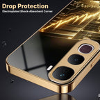 Vivo Y400 Pro 5G Luxury Wealth Trader Gold Electroplated Glass Phone Back Case