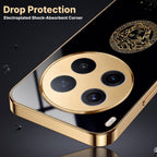 Vivo X300 Pro 5G Medusa Head Gold Electroplated Glass Phone Back Case