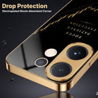 Vivo V60 5G Focus Gold Electroplated Glass Phone Back Case