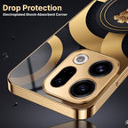 Oppo Find X9 5G Royal Emblem Gold Electroplated Glass Phone Back Case