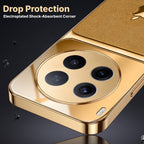 Vivo X300 Pro 5G Royal Touch Apple Gold Electroplated Glass Phone Back Case