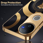 Vivo T4R 5G Royal Emblem Gold Electroplated Glass Phone Back Case