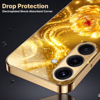 Samsung Galaxy A36 5G Golden Rose Elegance Gold Electroplated Glass Phone Back Case