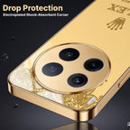 Vivo X300 Pro 5G Rolex Crown Gold Electroplated Glass Phone Back Case