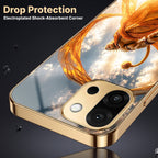 OnePlus 13s 5G Divine Hanuman Gold Electroplated Glass Phone Back Case