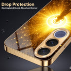 Vivo V70 FE 5G Lakshmi Sacred Gold Electroplated Glass Phone Back Case