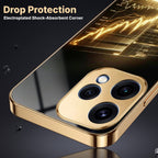 Oppo Reno 15 5G Luxury Wealth Trader Gold Electroplated Glass Phone Back Case