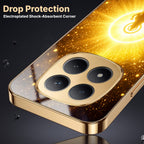 Redmi Note 15 Pro+ 5G Lakshmi Sacred Gold Electroplated Glass Phone Back Case