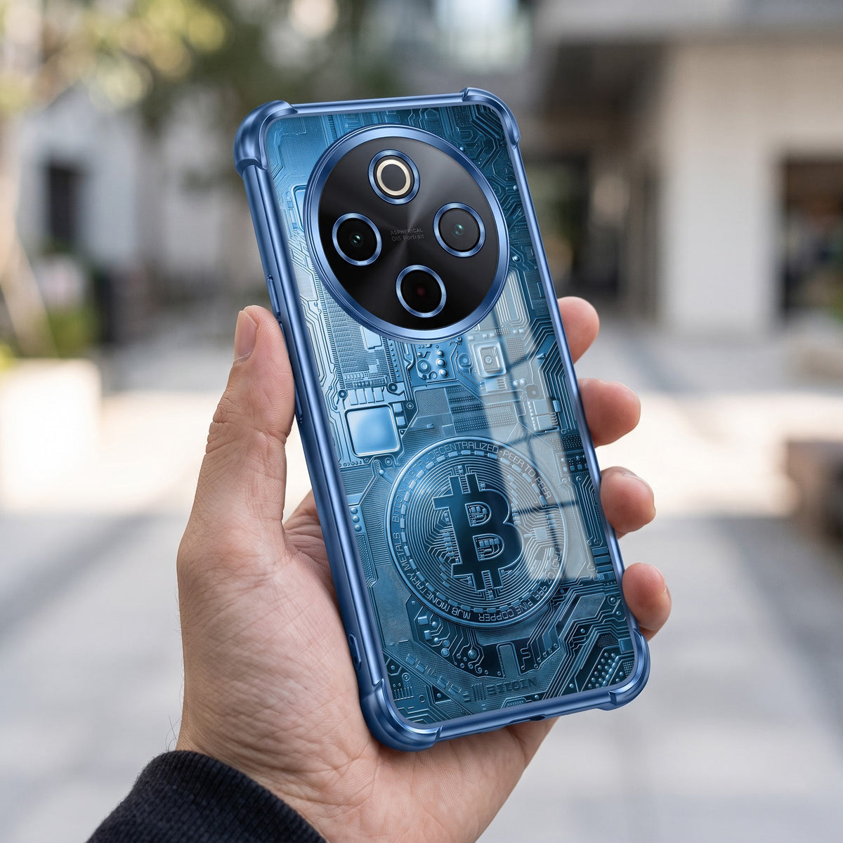 Vivo T4 5G Bitcoin Blue Airbags Printed Back Case