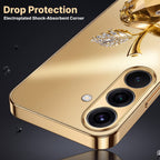 Samsung Galaxy A56 5G Golden Apple Gold Electroplated Glass Phone Back Case
