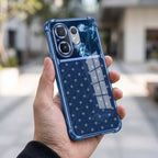 Vivo V60 5G Galaxy Stars Dual-Tone Transparent Blue Airbags Case