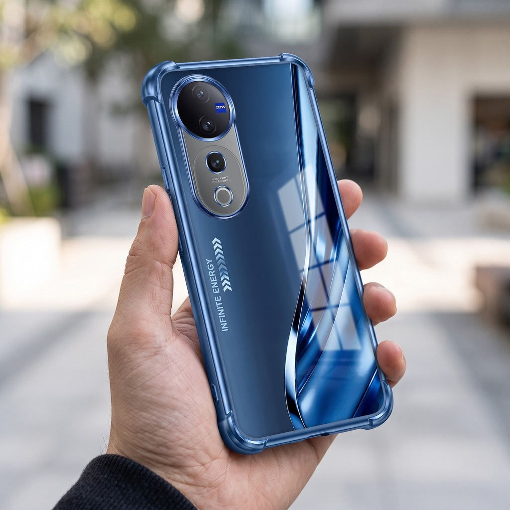 Vivo V40 Pro 5G Premium Infinity Energy Blue Airbags Printed Back Case