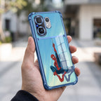 Vivo V60 5G Spiderman Dual-Tone Transparent Blue Airbags Case