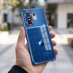 Vivo V60 5G Matrix Apple Dual-Tone Transparent Blue Airbags Case