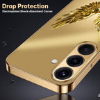 Samsung Galaxy A56 5G Golden Eagle Gold Electroplated Glass Phone Back Case