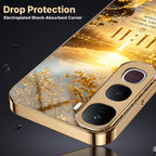 Vivo Y400 Pro 5G 11:11 Manifestation Gold Electroplated Glass Phone Back Case