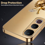 Vivo Y400 Pro 5G Golden Apple Gold Electroplated Glass Phone Back Case