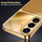 Samsung Galaxy A36 5G Royal Touch Apple Gold Electroplated Glass Phone Back Case
