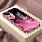 Vivo V40 Pro 5G Liquid Wave Pink Electroplated Glass Phone Back Case