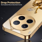 Vivo X300 Pro 5G Golden Apple Gold Electroplated Glass Phone Back Case