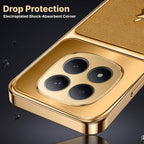 Redmi Note 15 Pro+ 5G Royal Touch Apple Gold Electroplated Glass Phone Back Case