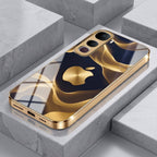 Vivo Y400 Pro 5G Luxury Wave Gold Electroplated Glass Phone Back Case