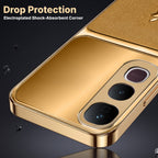 Vivo Y400 Pro 5G Royal Touch Apple Gold Electroplated Glass Phone Back Case