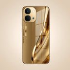Vivo T5X 5G Luxury Infinity Energy Gold Electroplated Glass Phone Case