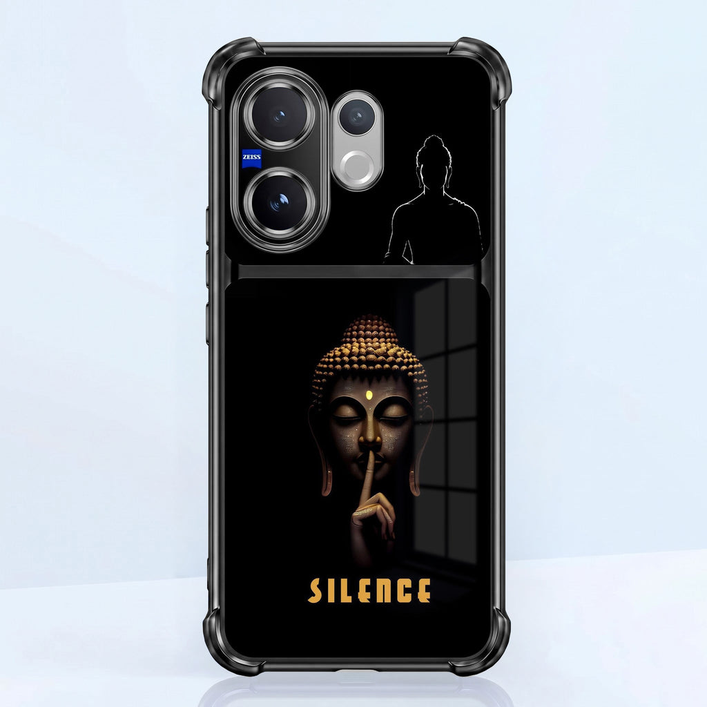 Vivo V60 5G Silent Buddha Dual-Tone Transparent Black Airbags Case