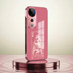 Vivo V40 Pro 5G Luxury Royal Queen Pink Electroplated Glass Phone Back Case