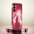 Samsung Galaxy A56 5G Luxury Crown Queen Pink Electroplated Glass Phone Back Case