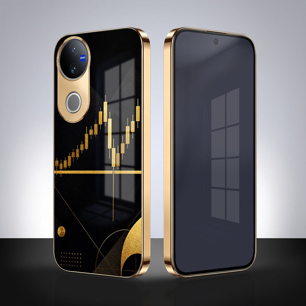 Vivo V50 5G Trading Candles Gold Electroplated Glass Case