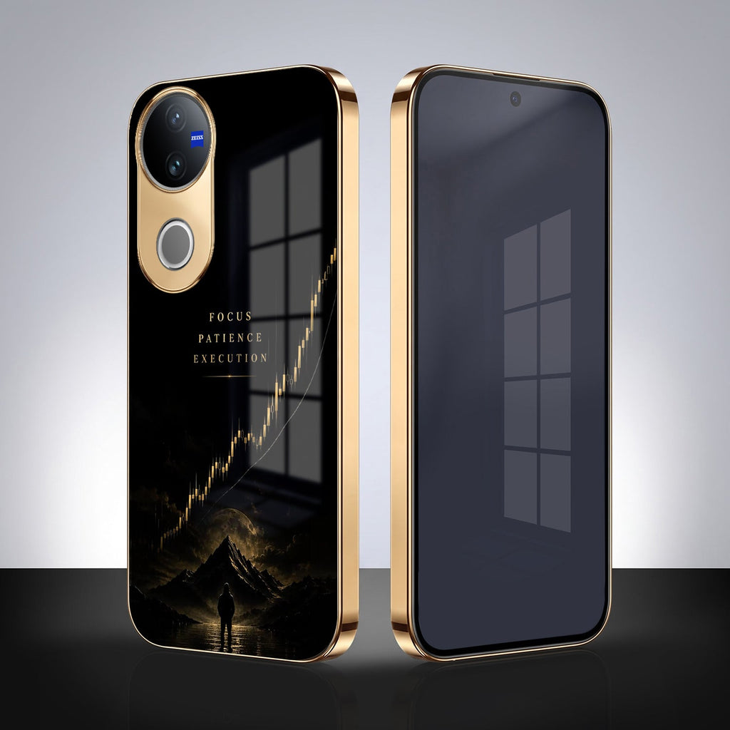 Vivo V50 5G Focus Electroplated Gold Glass Case