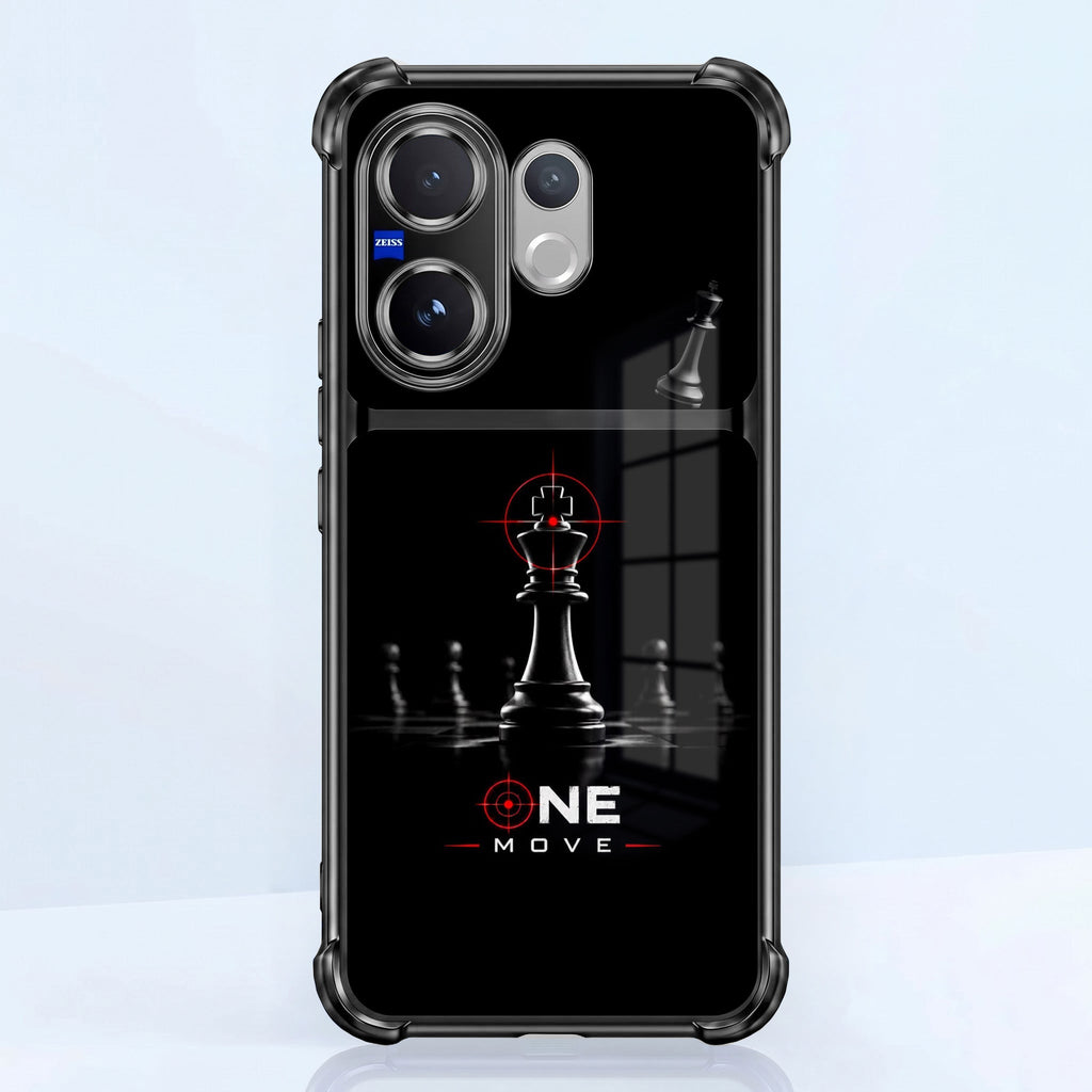 Vivo V60 5G One Move Dual-Tone Transparent Black Airbags Case