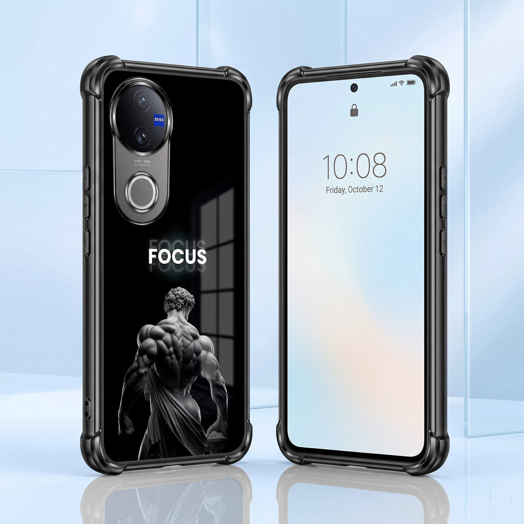 Vivo V50 5G Focus Black Airbags Printed Back Case