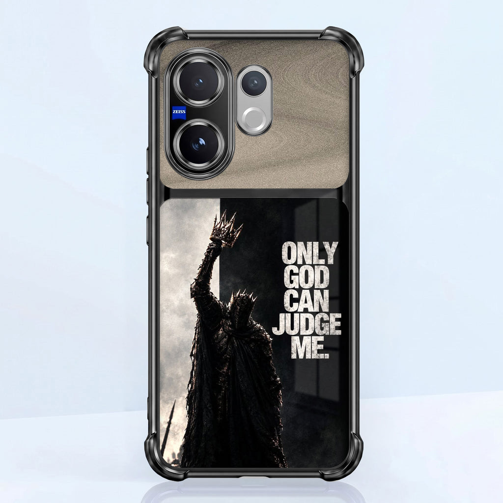 Vivo V60 5G Divine Justice Dual-Tone Transparent Black Airbags Case
