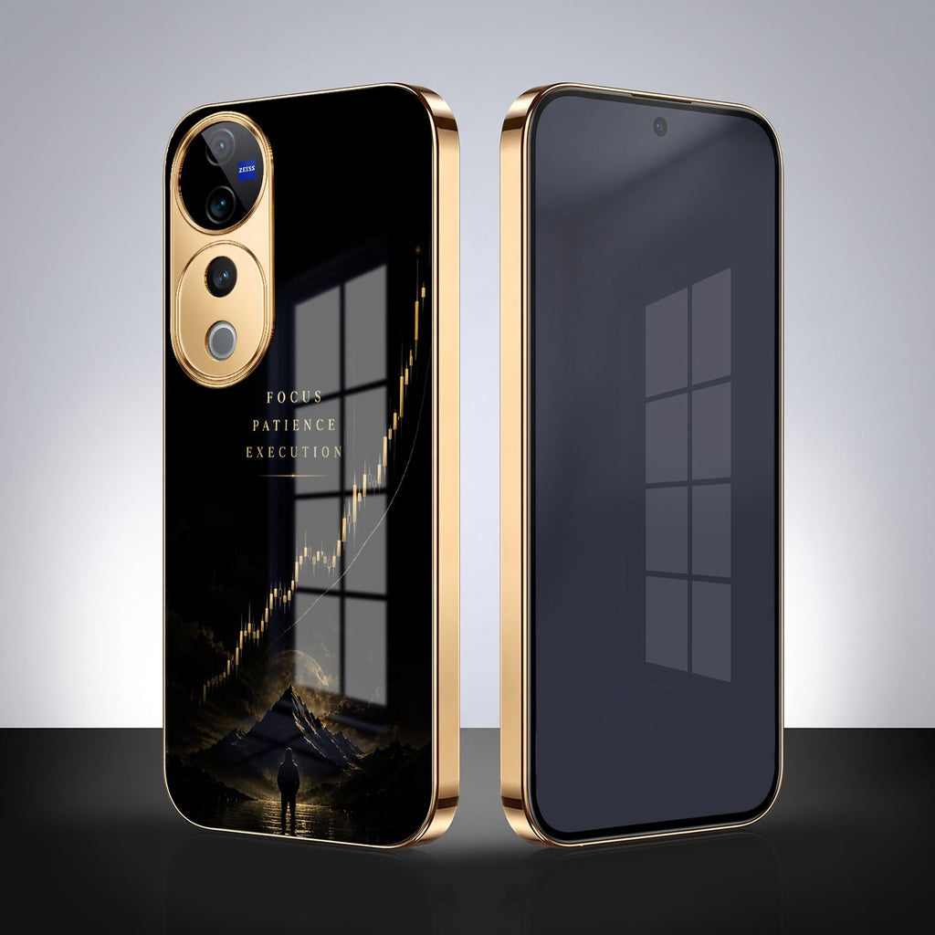 Vivo V40 Pro 5G Focus Electroplated Gold Glass Case