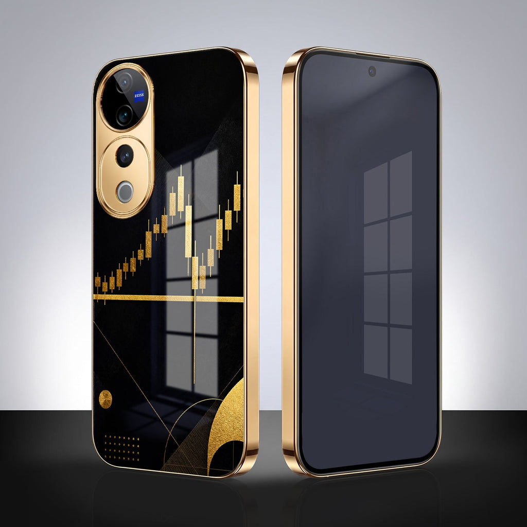 Vivo V40 Pro 5G Trading Candles Gold Electroplated Glass Case
