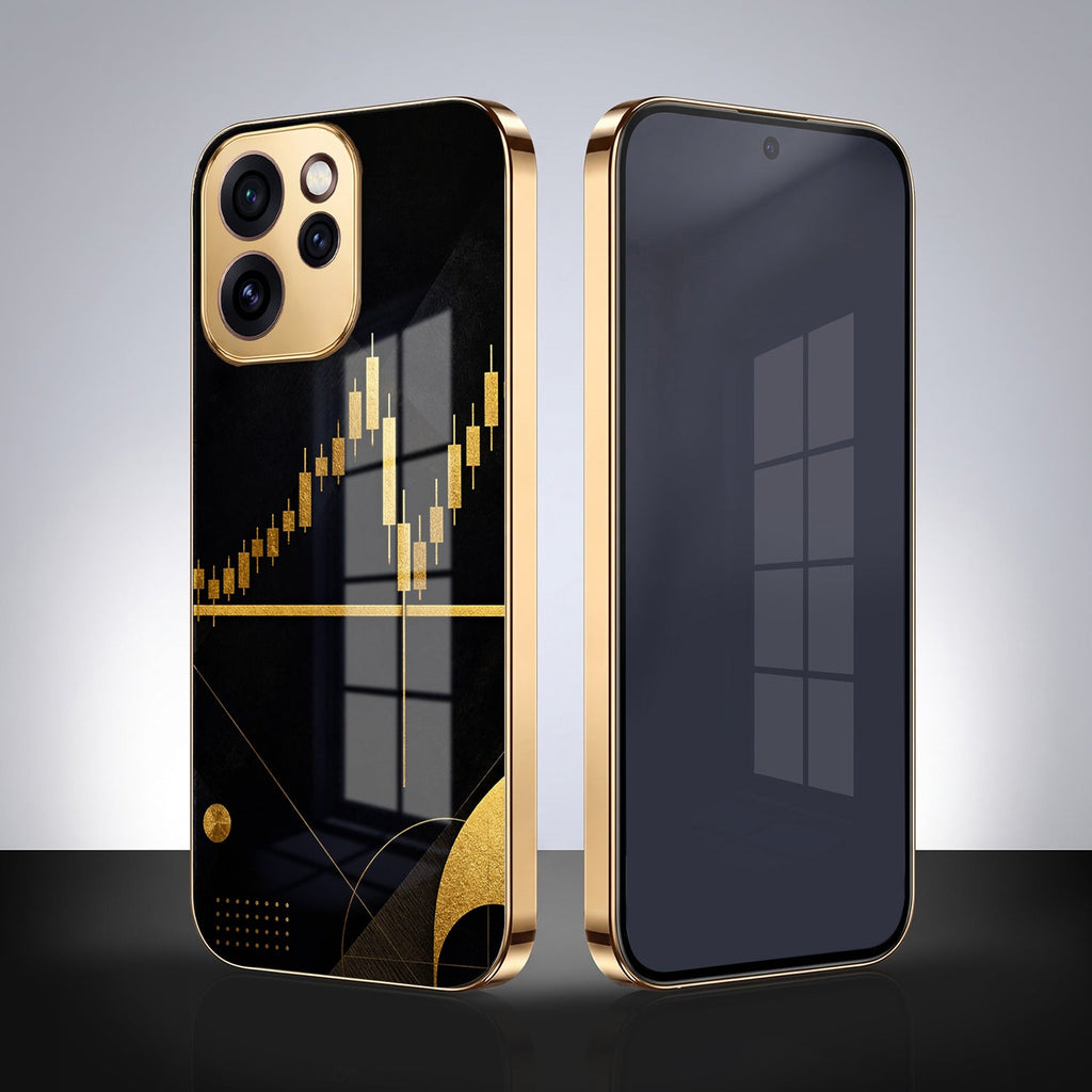 Oppo Reno 15 Mini 5G Trading Candles Gold Electroplated Glass Case